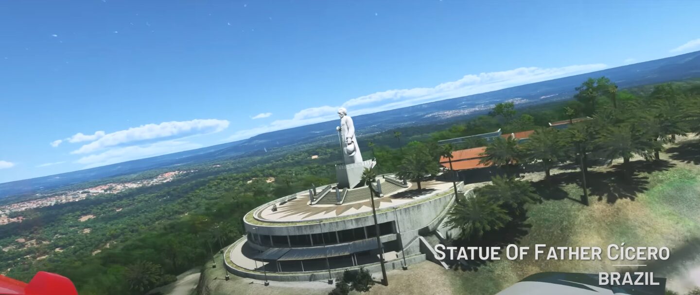 Atualização do Flight Simulator traz estátua do Padre Cícero, e outros pontos turisticos brasileiros