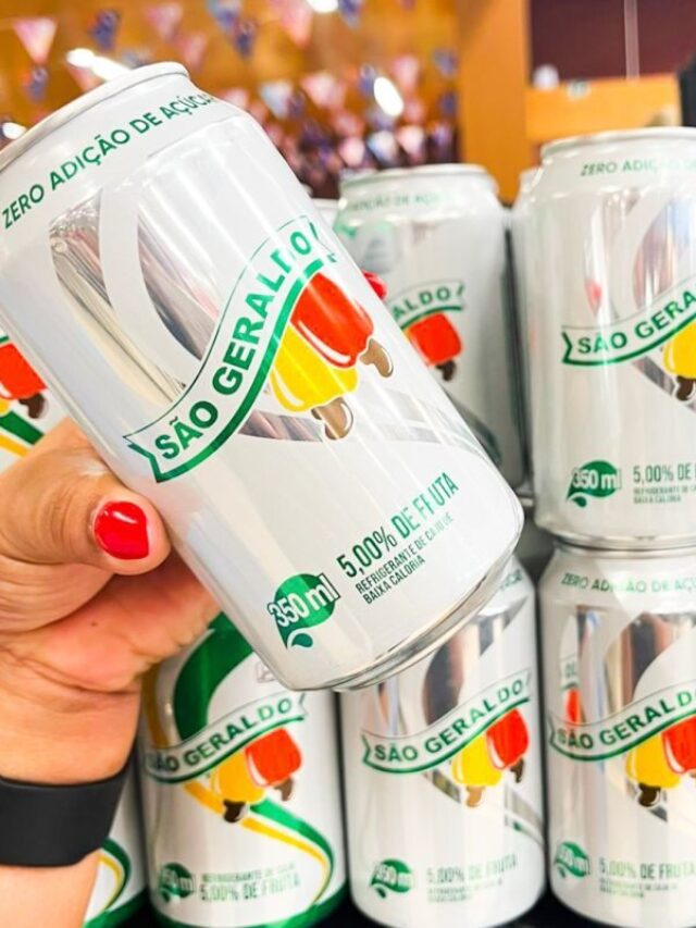 Cajuína São Geraldo Zero Açúcar já está disponível nos supermercados